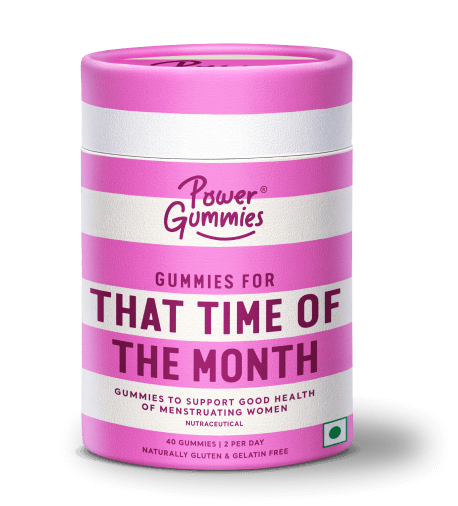 Power Gummies: Vitamins for PMS and Period Pain Relief | Proven Solution for Menstrual Cramps, Bloating & Mood Swings