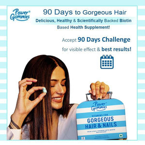 Power Gummies - Hair & Nails Vitamin Gummies - 2 Months Pack | Clinically Proven Solution to Gorgeous Hairs